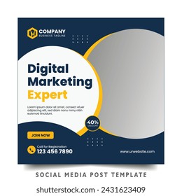 corporate social media post template