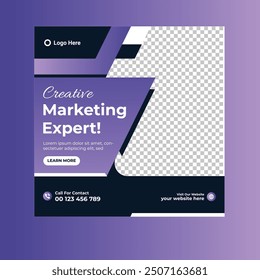 Corporate social media post template and digital marketing agency