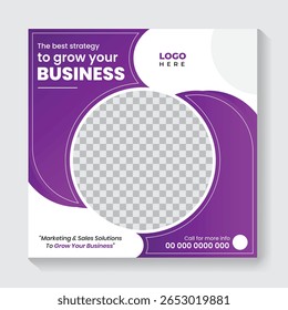 Modelo de postagem de mídia social corporativa com formas criativas Postagem do Instagram, banner, design de panfletos 