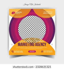 Corporate social media post web banner design