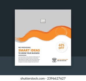 Corporate social media poster design template