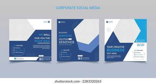 Corporate social media promotion template