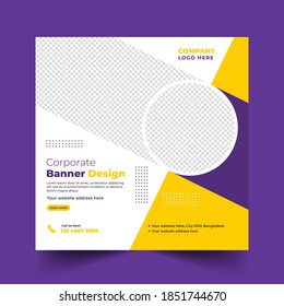 corporate, social media square post templates, web banner templates. Promotional banner for social media post vector eps 10