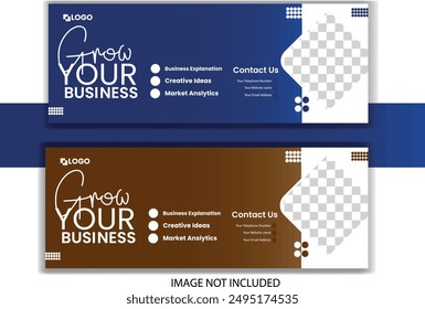 Corporate social media x banner design