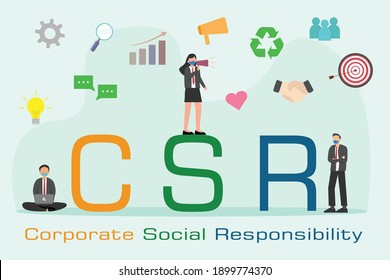 Responsabilidad social corporativa concepto de vector plano 2D para banner, sitio web, ilustración, página de inicio, volante, etc