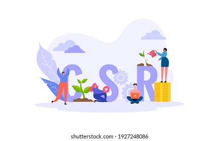 Corporate Social Responsibility Ethical Illustration