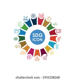 Corporate social responsibility icon. Sustainable Development Goals illustration. SDG signs. Pictogram for ad, web, mobile app, promo. Vector illustration element svg
