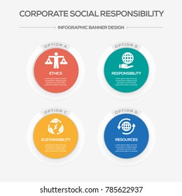 Corporate Social Responsibility  Infographic Icons