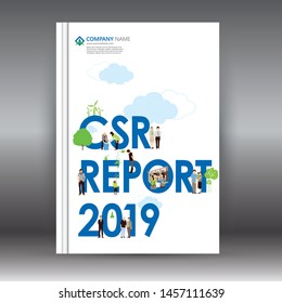 Corporate Social Responsibility Report 2019.  Think Green. Global sustainable goals. Book, Magazine, Banner, Poster, & Annual report design. 