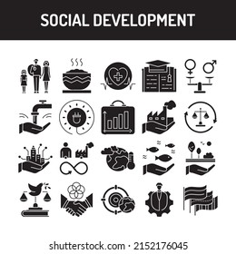 Corporate social responsibility sign. Sustainable Development Goals illustration. SDG signs. Pictogram for ad, web, mobile app, promo. Vector illustration element.
