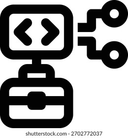 Software Corporativa, Aplicación Corporativa, Icono Corporativa de contorno de TI