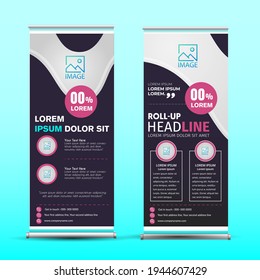 Corporate Spa roll up banner template,vertical, corporate background, pull up design, modern retractable banner, rectangle size. 