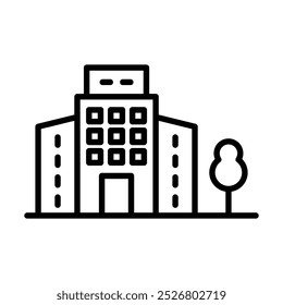 Corporate Space icon line vector illustration