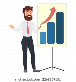 Corporate speaker flat icon. Colored vector element from business man and woman collection. Creative Corporate speaker icon for web design, templates and infographics.