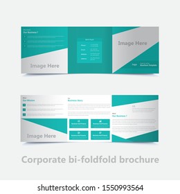 corporate Square bi-fold brochure template design