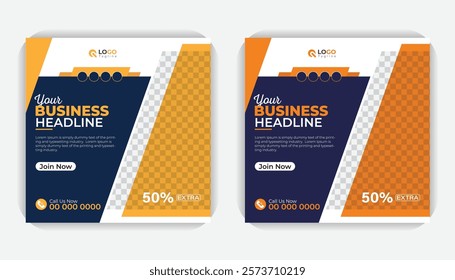 Corporate Square Flyer or web banner design template, Digital Marketing Web Banner design.
