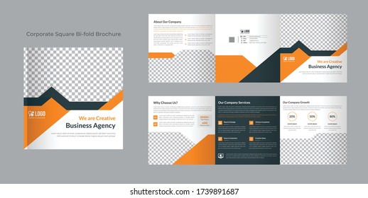 Corporate square Trifold brochure template