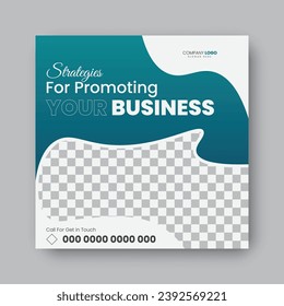 Plantilla de diseño de banner web cuadrado corporativo.