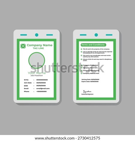 Corporate Staff Identification Card Template – Professional Layout