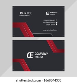 corporate stationary vector business card horizontal template design