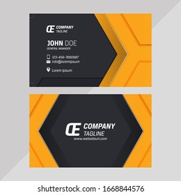 corporate stationary vector business card horizontal template design