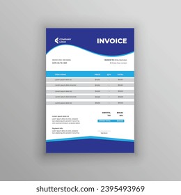 Corporate Stationery design set, Letterhead template, invoice design 
