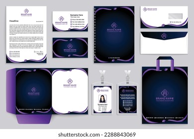 Corporate stationery template design template