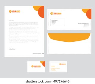 Corporate stationery template design 