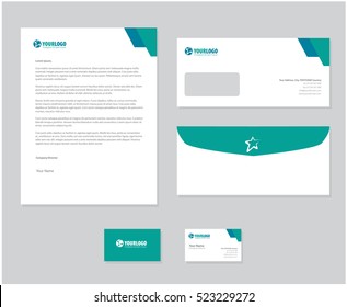 Corporate stationery template design with Elements
