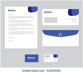 Corporate stationery template design with Elements