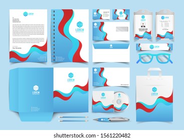 Corporate Stationery Template Design Kit. Branding Template Editable Brand Identity pack with digital elements. Vector company style for brandbook and guideline. EPS 10