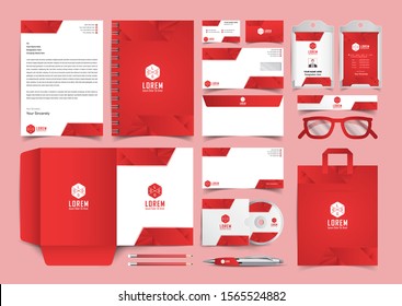 Corporate Stationery Template Design Kit. Branding Template Editable Brand Identity pack with digital elements. Vector company style for brandbook and guideline. EPS 10