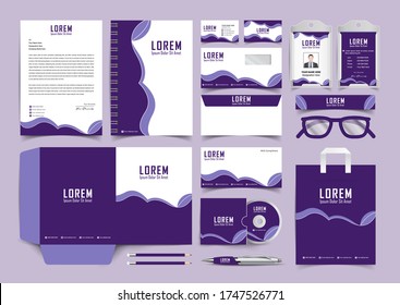 Corporate Stationery Template Design Kit. Branding Template Editable Brand Identity pack with digital elements. Vector company style for brandbook and guideline. EPS 10