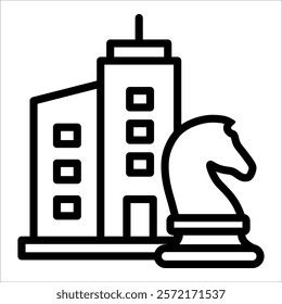 Corporate Strategy Icon Element For Design