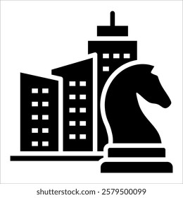 Corporate Strategy Icon Element For Design
