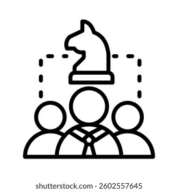 Corporate Strategy Icon Element for Design