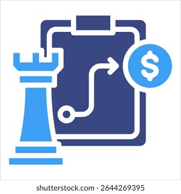 Elemento Corporativa del icono de la estrategia para el diseño