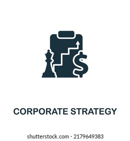 Corporate Strategy icon. Monochrome simple Business Management icon for templates, web design and infographics
