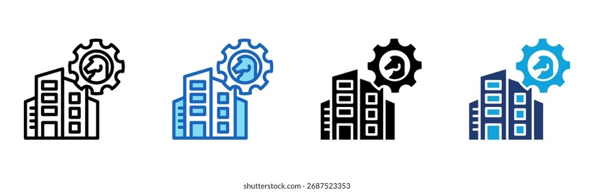 Icono de estrategia Corporativa Multi Style Ilustración vectorial