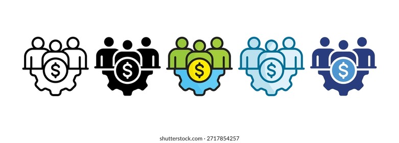 Conjunto de iconos de estrategia Corporativa Colección de estilo múltiple