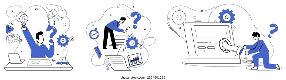 Ilustração do vetor da estratégia corporativa. Inovação é uma forma de iluminação de farol para organizações que navegam em territórios desconhecidos estratégia corporativa A conquista é lourel concedida aos vencedores na arena