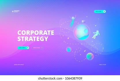 Corporate strategy web banner