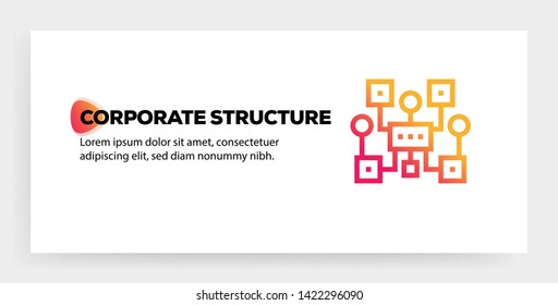 CORPORATE STRUCTURE AND ILLUSTRATION ICON CONCEPT