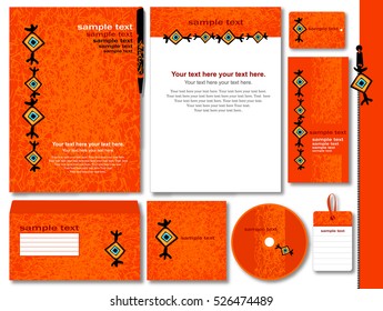 Corporate style with abstract modern print. 9 various templates.