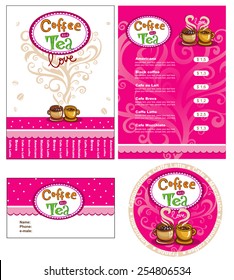 Corporate style for cafe or shop.