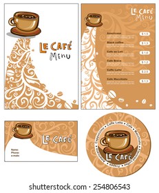 Corporate style for cafe or shop.