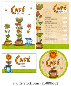 Corporate style for cafe or shop.