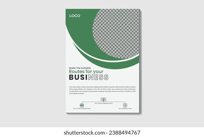 Corporate style modern flyer design. Leaflet design.