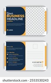 Corporate style modern idea business postcard or EDDM template, Corporate, luxury, professional postcard template
