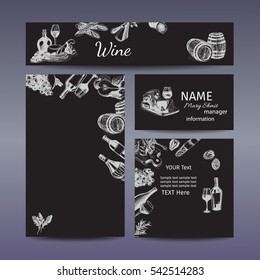 Corporate style - wine and cheese.
Vector background sketch - branding
